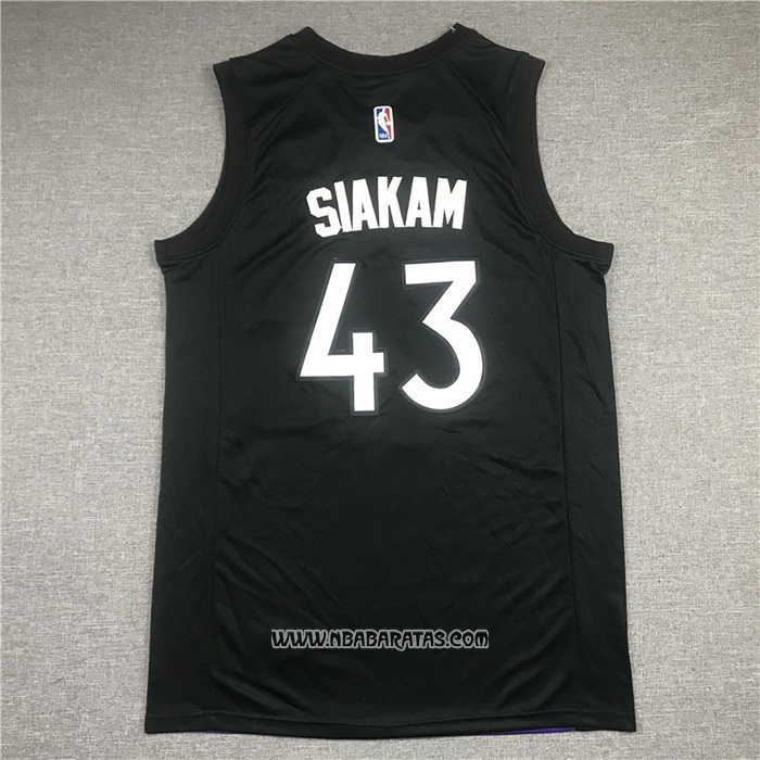 Camiseta Toronto Raptors Pascal Siakam #43 Earned 2020-21 Negro Violeta